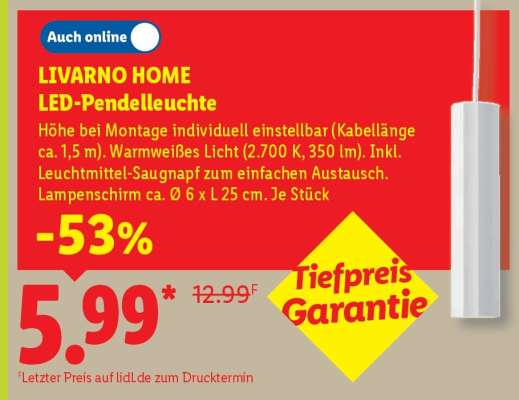 LIVARNO home LED-Pendelleuchte