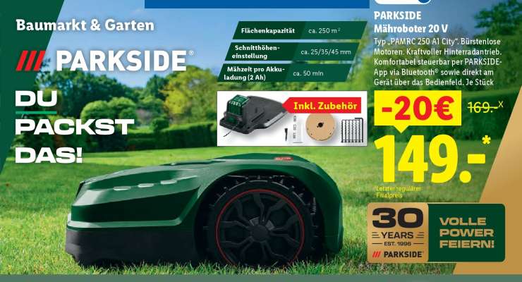 PARKSIDE Mähroboter 20 V