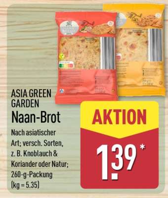 ASIA GREEN GARDEN Naan-Brot