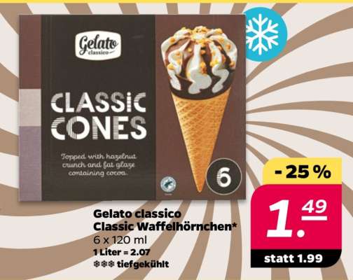 Gelato classico Classic Waffelhörnchen