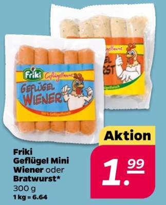 Friki Geflügel Mini Wiener oder Bratwurst