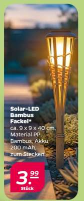 Solar-LED Bambus Fackel