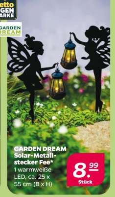 GARDEN DREAM Solar-Metallstecker Fee