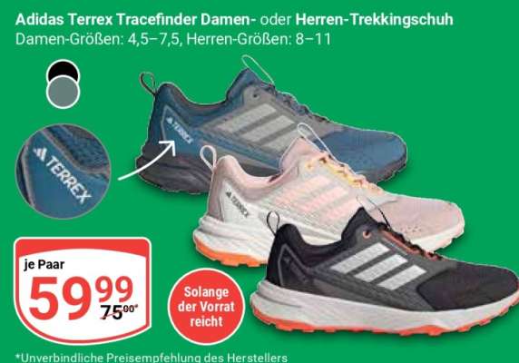 Adidas Terrex Tracefinder Damen- oder Herren-Trekkingschuh
