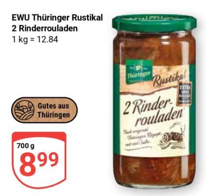 EWU Thüringer Rustikal 2 Rinderrouladen