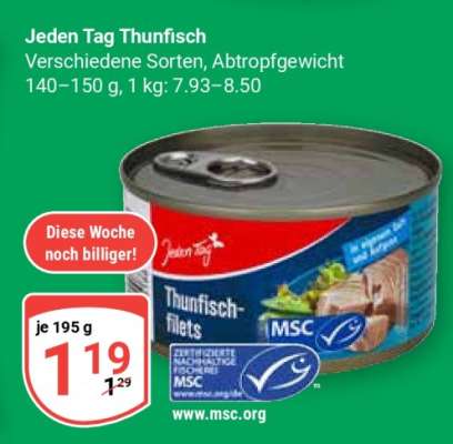 Jeden Tag Thunfisch