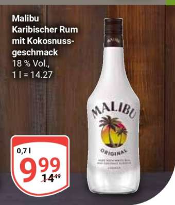 Malibu Karibischer Rum mit Kokosnussgeschmack