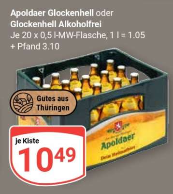 Apoldaer Glockenhell oder Glockenhell Alkoholfrei