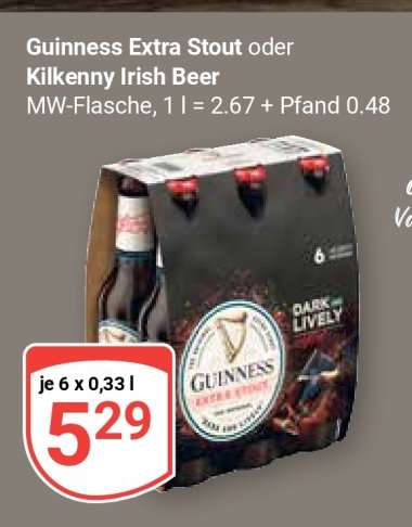 Guinness Extra Stout oder Kilkenny Irish Beer