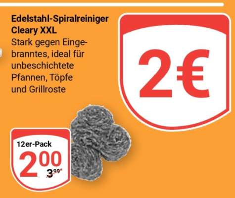 Edelstahl-Spiralreiniger Cleary XXL