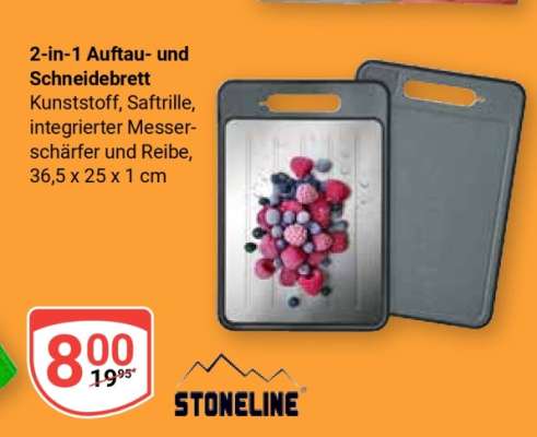 2-in-1 Auftau- und Schneidebrett