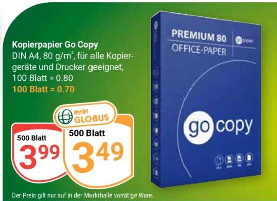 Kopierpapier »Go Copy«