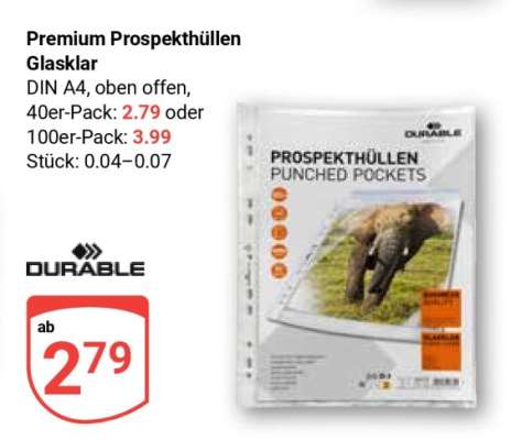 Premium Prospekthüllen Glasklar