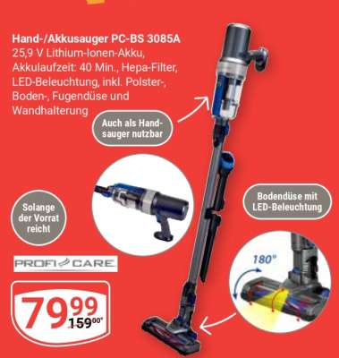 Hand-/Akkusauger PC-BS 3085A