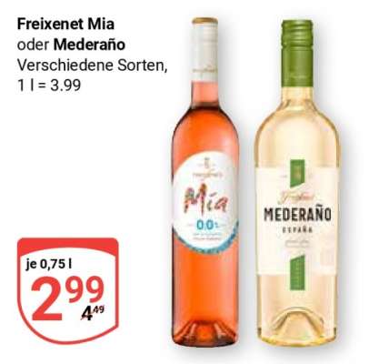 Freixenet Mia oder Mederaño
