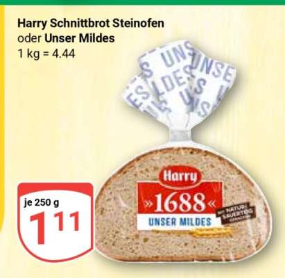 Harry Schnittbrot Steinofen oder Unser Mildes