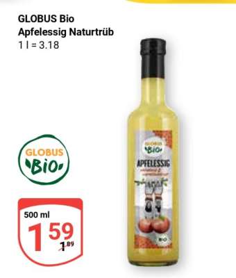 GLOBUS Bio Apfelessig Naturtrüb