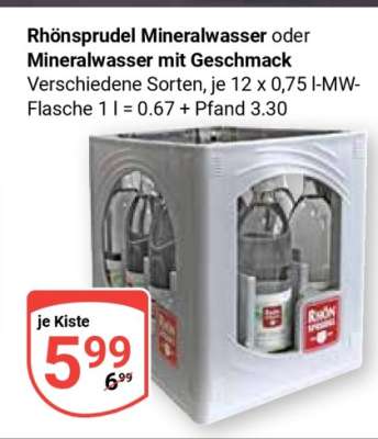 Rhönsprudel Mineralwasser oder Mineralwasser mit Geschmack