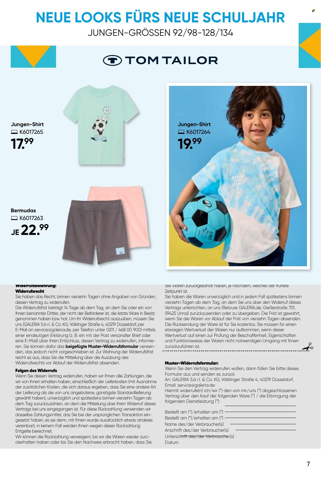 GALERIA Karstadt Kaufhof Prospekte  - 6.7.2026 - 30.9.2026. Seite 7