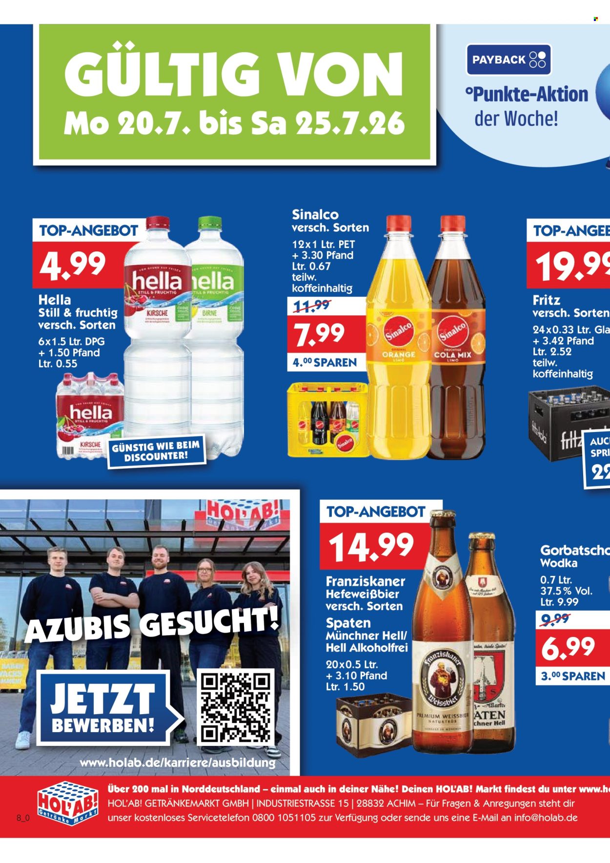 Hol'ab! Getränkemarkt Prospekte  - 20.7.2026 - 25.7.2026. Seite 2