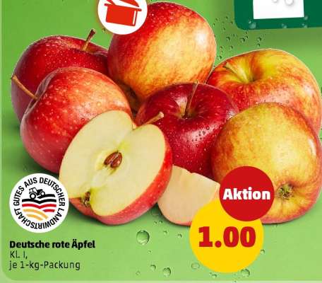 Deutsche rote Äpfel