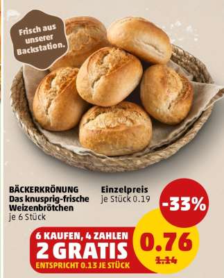 BÄCKERKRÖNUNG Das knusprig-frische Weizenbrötchen