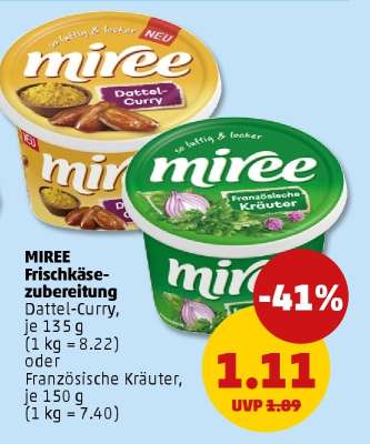 MIRÉE Frischkäsezubereitung
