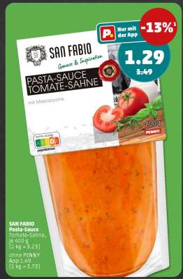 SAN FABIO Pasta-Sauce Tomate-Sahne