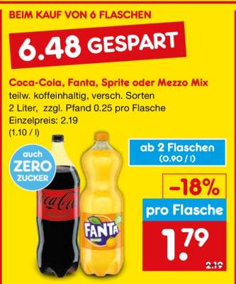 Coca-Cola, Fanta, Sprite oder Mezzo Mix