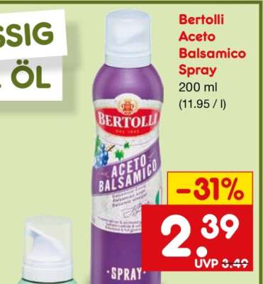 Bertolli Aceto Balsamico Spray