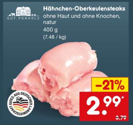 Hähnchen Oberkeulensteaks