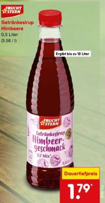 Getränkesirup Himbeere