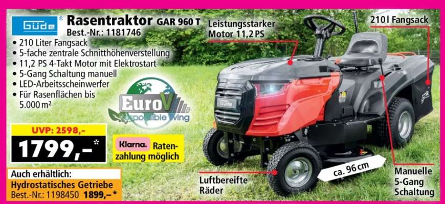 Rasentraktor GAR 960 T