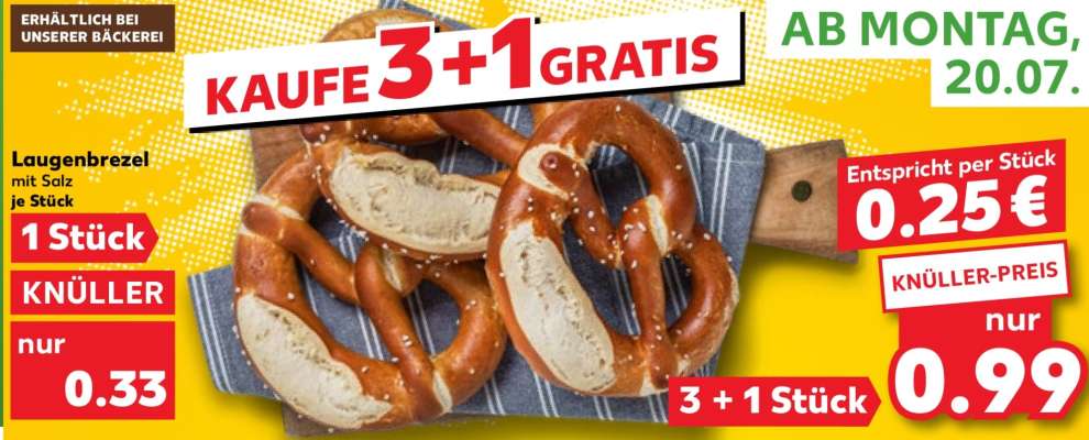 Laugenbrezel mit Salz je Stück