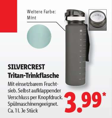 SILVERCREST Tritan-Trinkflasche