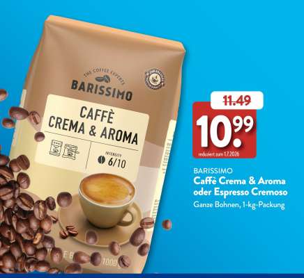 BARISSIMO Caffè Crema & Aroma oder Espresso Cremoso