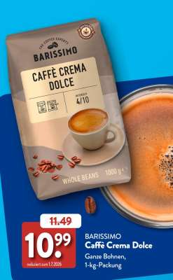 BARISSIMO Caffè Crema Dolce