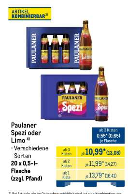 Paulaner Spezi oder Limo