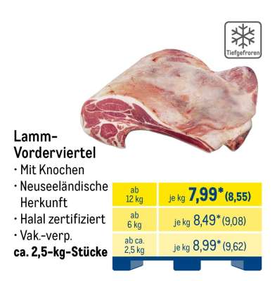 Lamm-Vorderviertel