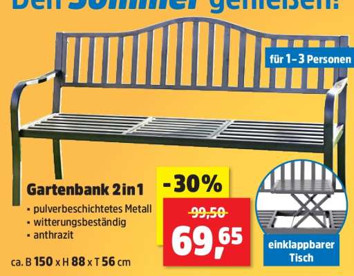 Gartenbank 2 in 1