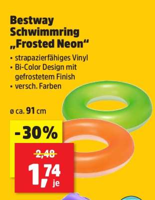 Bestway Schwimmring Frosted Neon