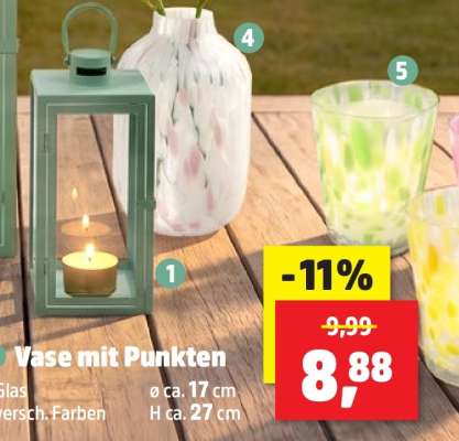 Vase mit Punkten