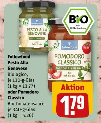 Followfood Pesto Alla Genovese oder Pomodoro Classico