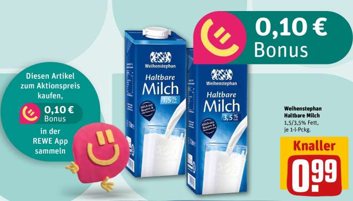 Weihenstephan Haltbare Milch 1,5 3,5 Fett je 1 - l - Pckg .