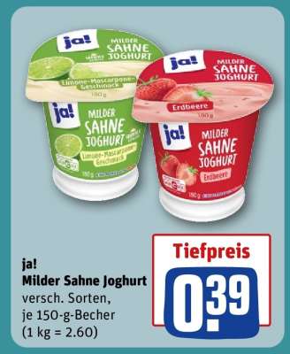 ja! Milder Sahne Joghurt