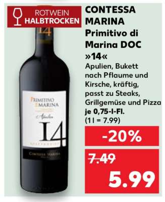 CONTESSA MARINA Primitivo di Marina DOC »14«