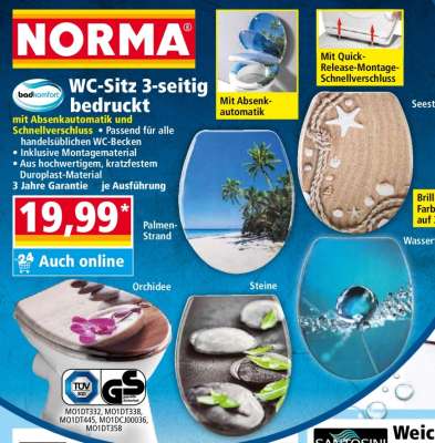WC-Sitz 3-seitig bedruckt