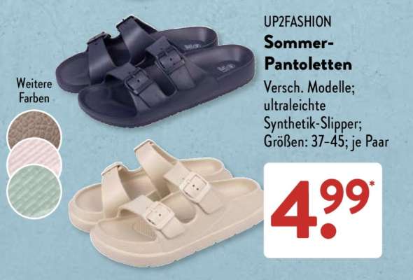 UP2FASHION Sommer-Pantoletten