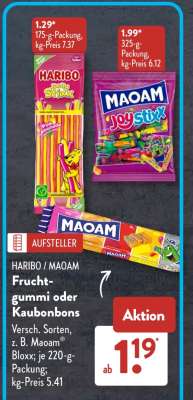 HARIBO / MAOAM Fruchtgummi oder Kaubonbons