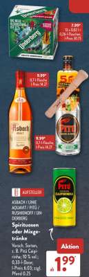 Asbach / Linie Aquavit / Pitú / Ruskinoff / Underberg